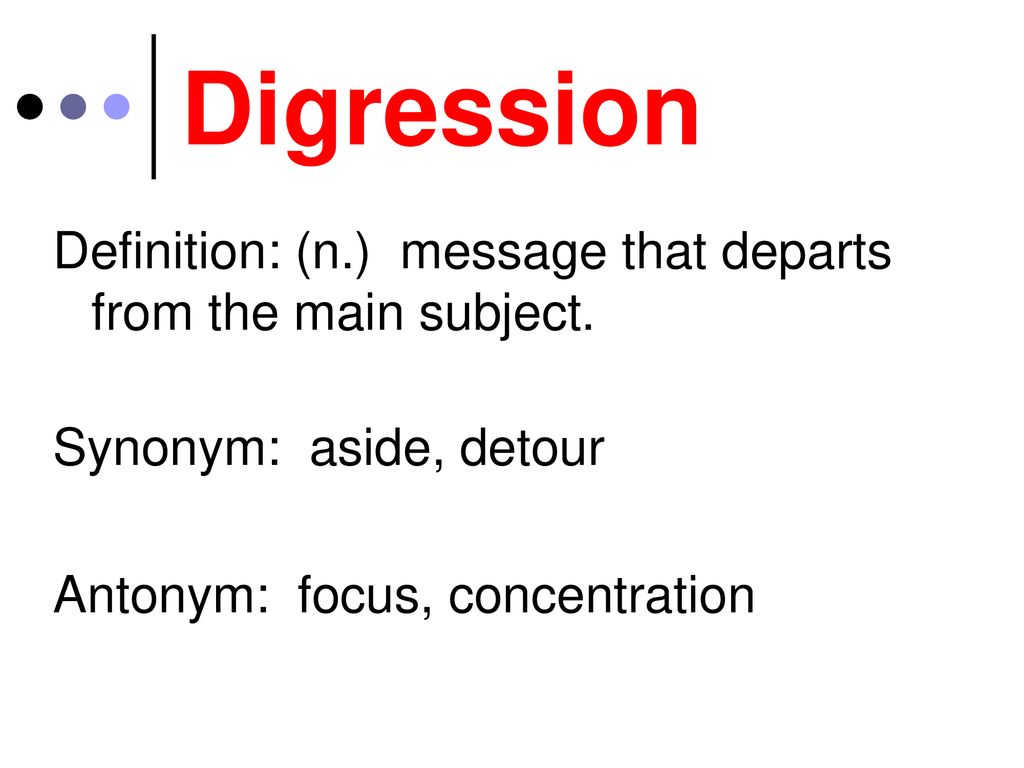 Digression Definition
