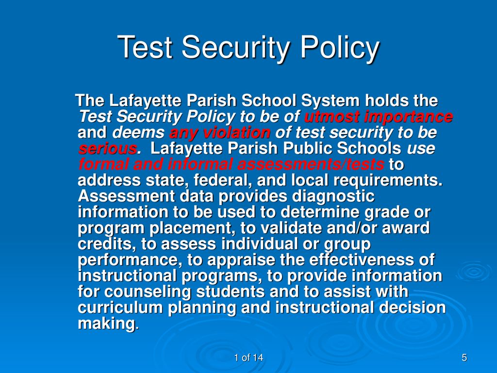 Test Security Policy