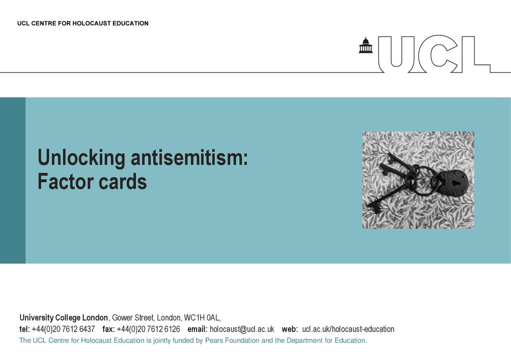 Unlocking antisemitism: Factor cards