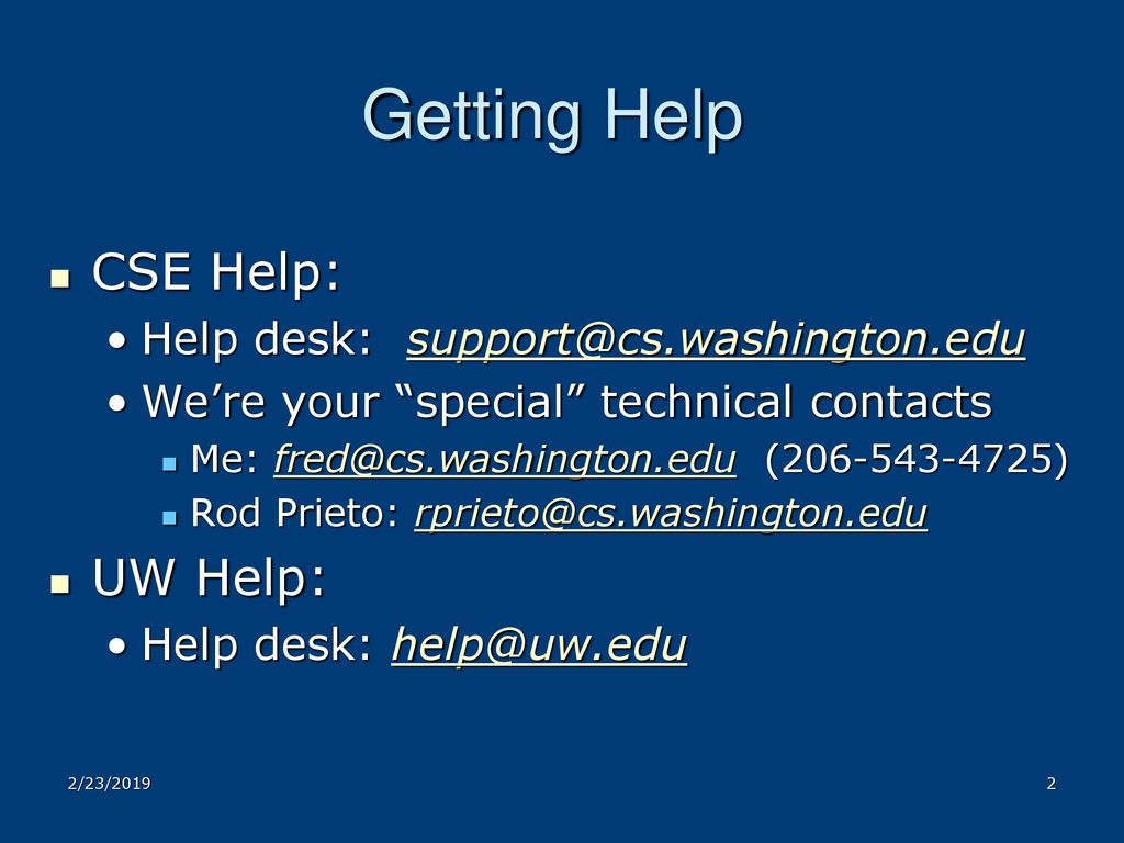 Overview Of Cse And Uw Computing Facilities Ppt Download