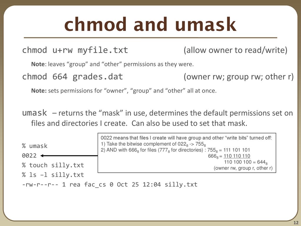 Chmod 0400 Means
