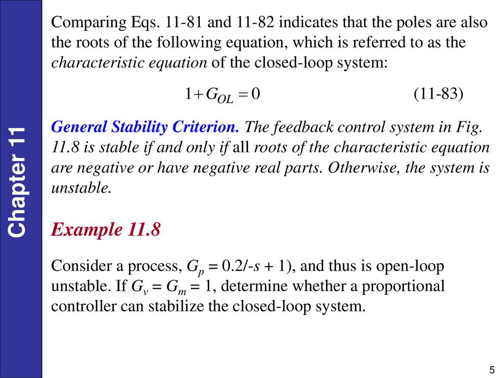 Stability Of Closed Loop Control Systems Ppt Download