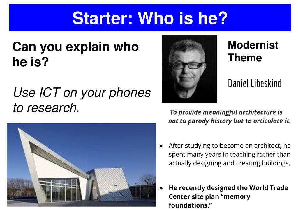 Starter: Who is he Can you explain who he is