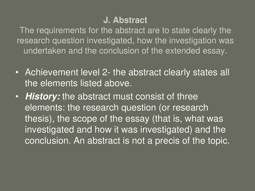 Extended Essay Ppt Download