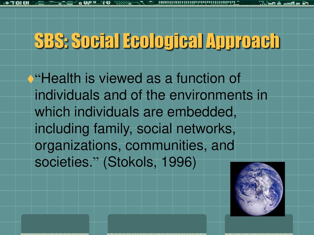 SBS: Social Ecological Approach