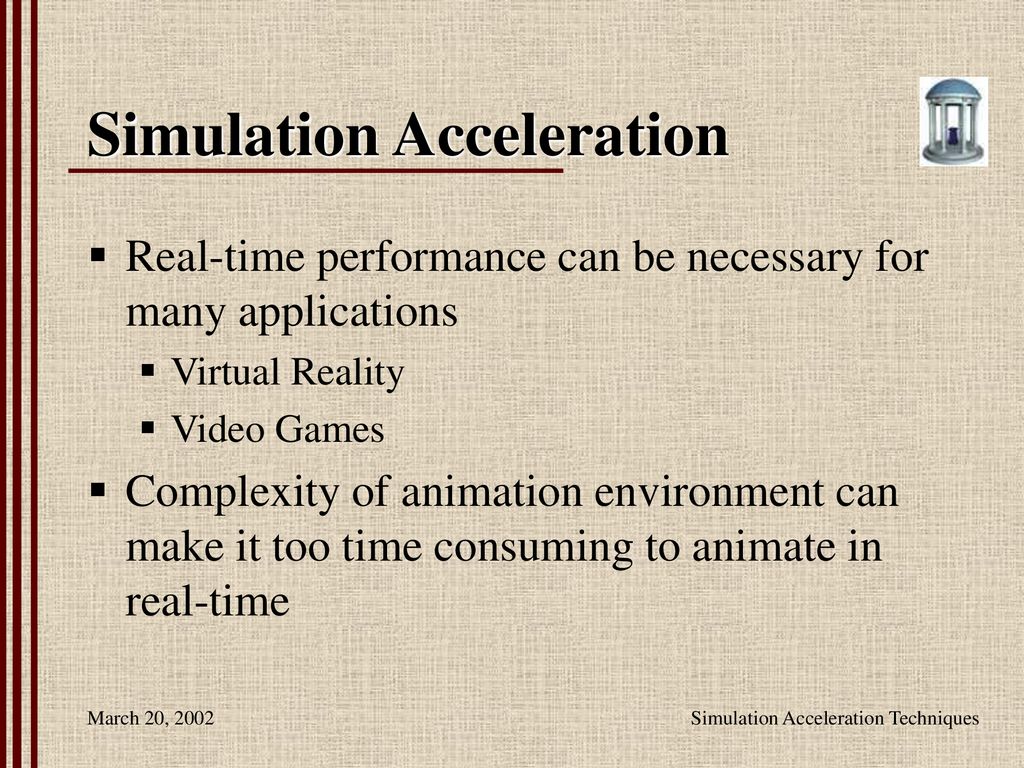 Simulation Acceleration Techniques - ppt download