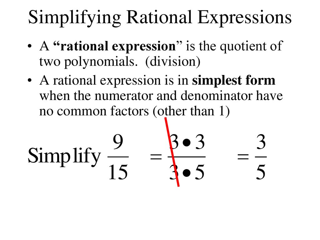 Simplifying Rational Expressions - ppt download