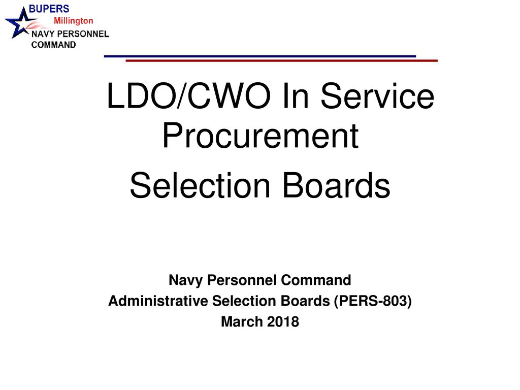 Navy Personnel Command Administrative Selection Boards (PERS803) ppt