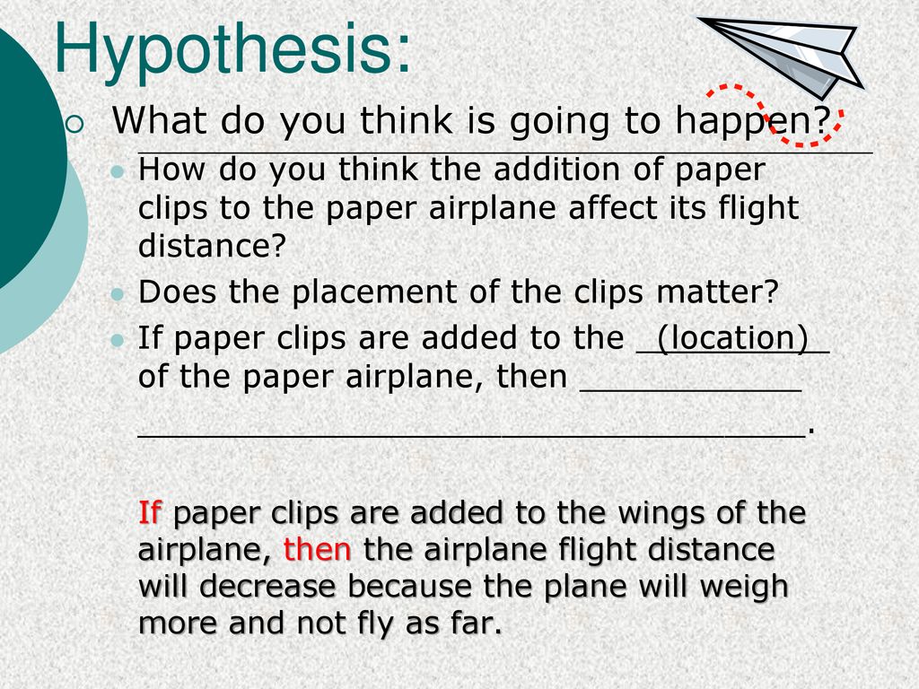paper plane hypothesis