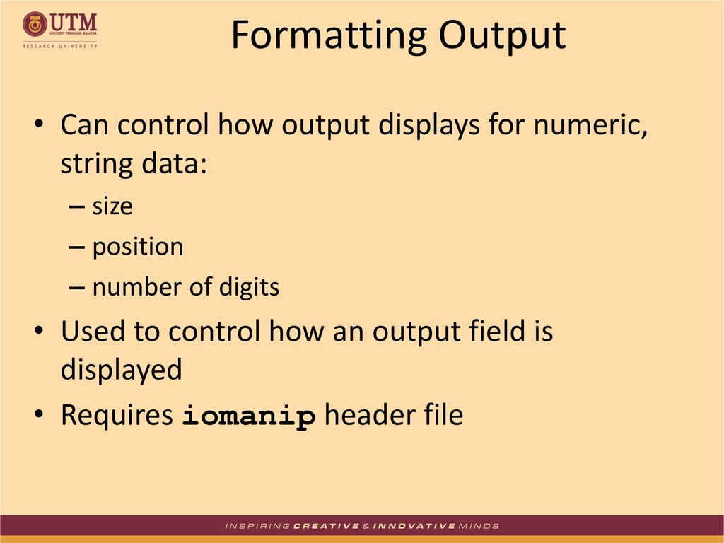 Formatted Input, Output & File Input, Output - ppt download