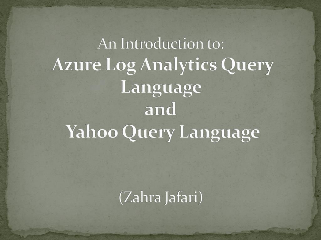 Query language definition ppt download