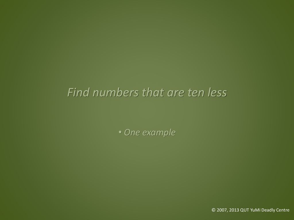 2007 2013 QUT YuMi Deadly Centre Ppt Download year-1-mental-maths-test-5-week-ppt-download