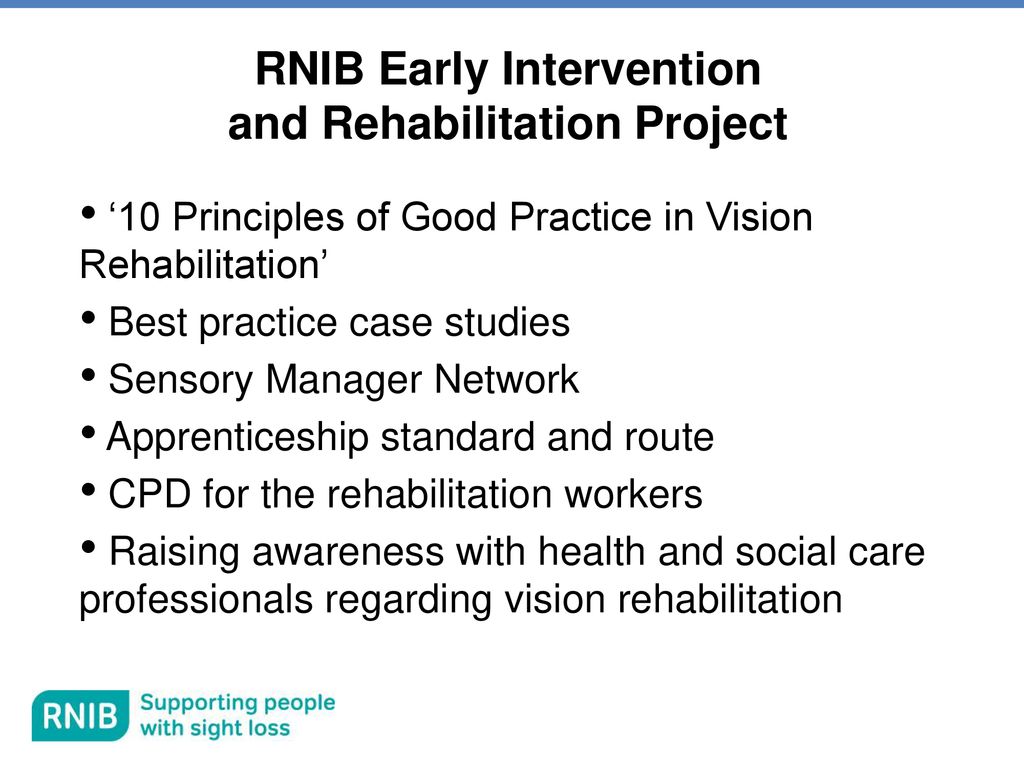 RNIB Early Intervention and Rehabilitation Project