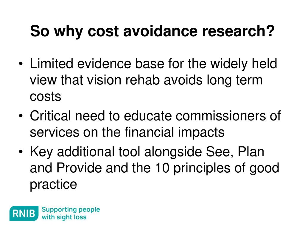 So why cost avoidance research