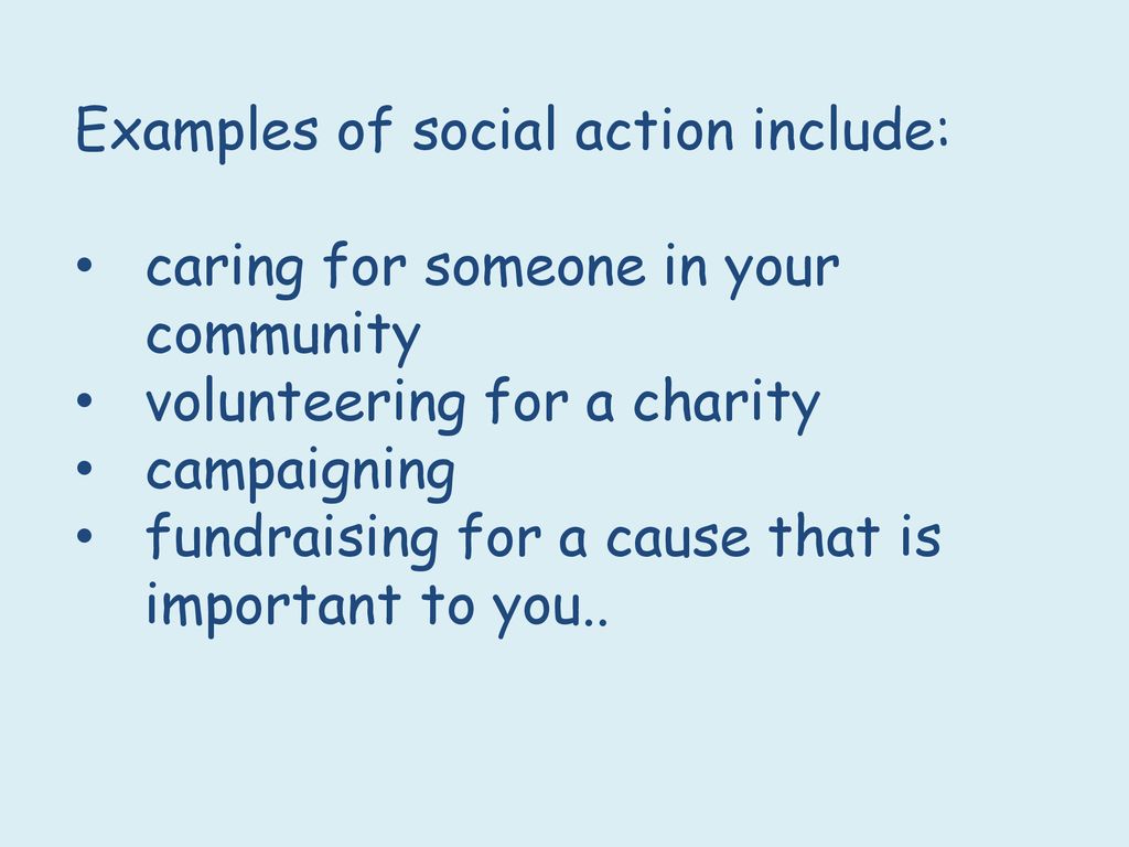 examples of social action