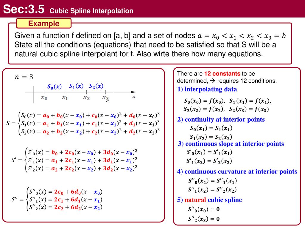 Cubic Spline Interpolation Ppt Download