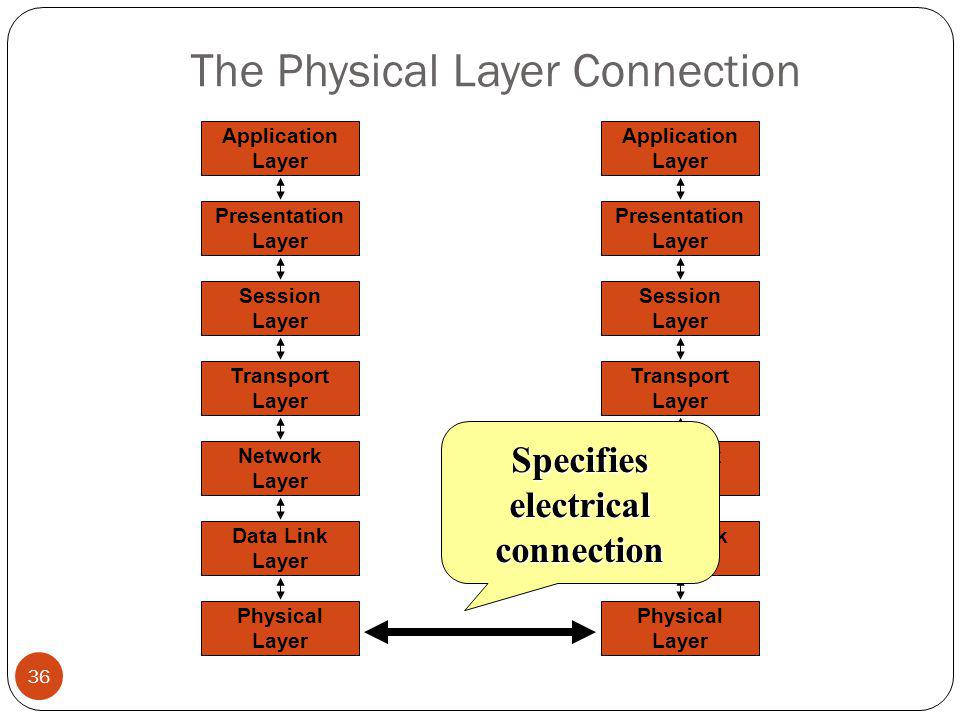 The Physical Layer Connection