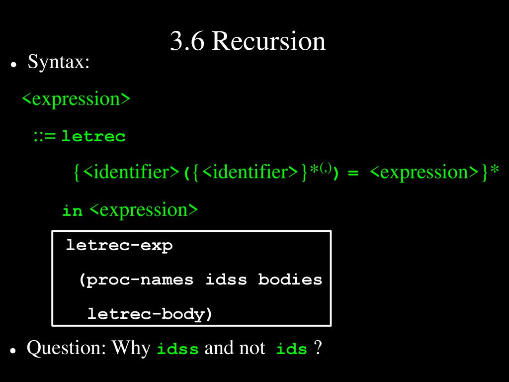 3.6 Interpreter: Recursion - ppt download