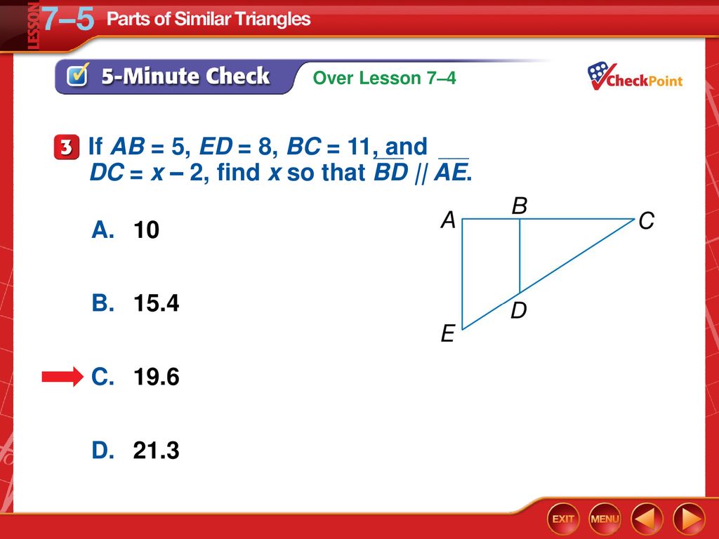 Parts Of Similar Triangles Ppt Download