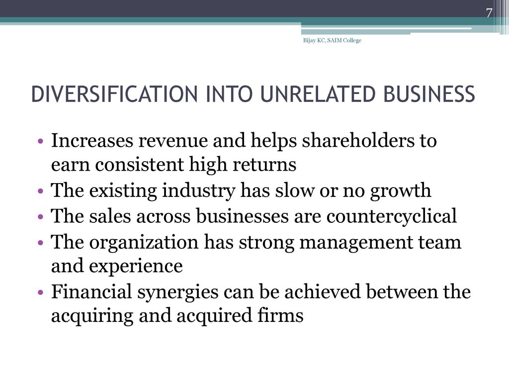 Diversification strategies ppt download