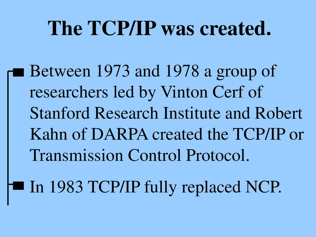 The Creation of the Internet and its Development. - ppt download
