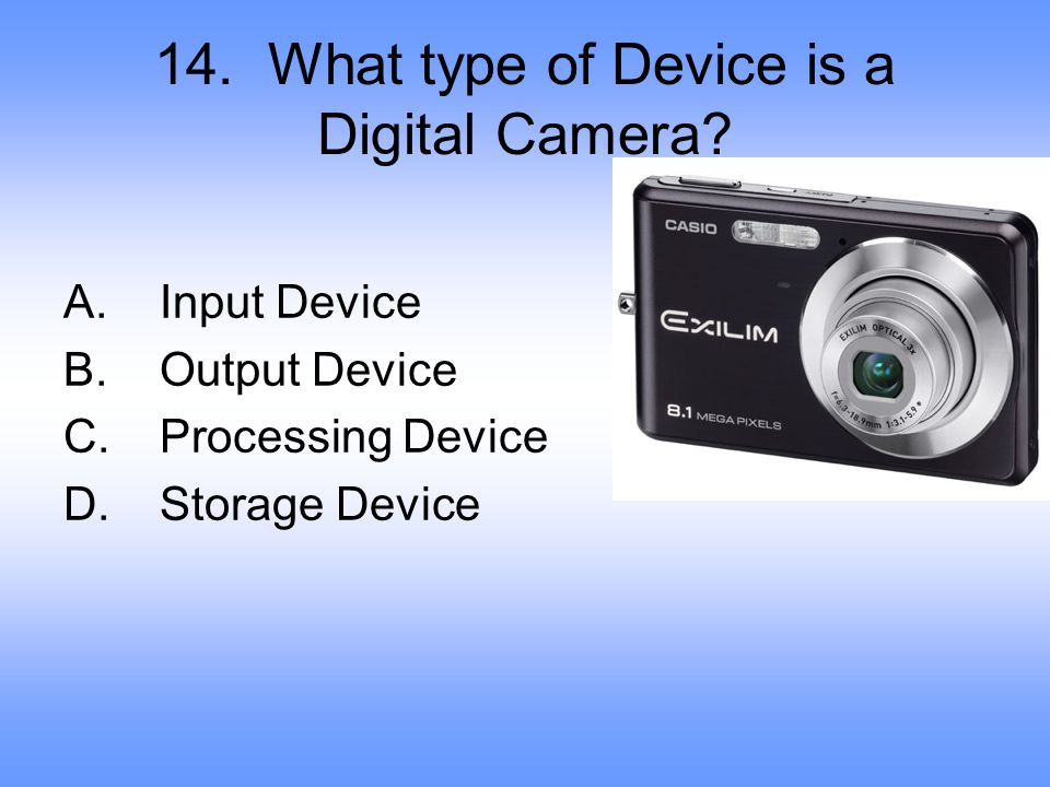 14. What type of Device is a Digital Camera
