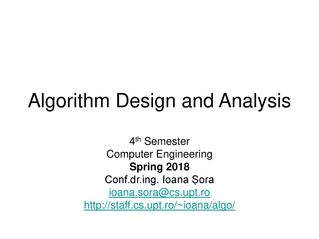 Algorithm Design and Analysis - ppt download