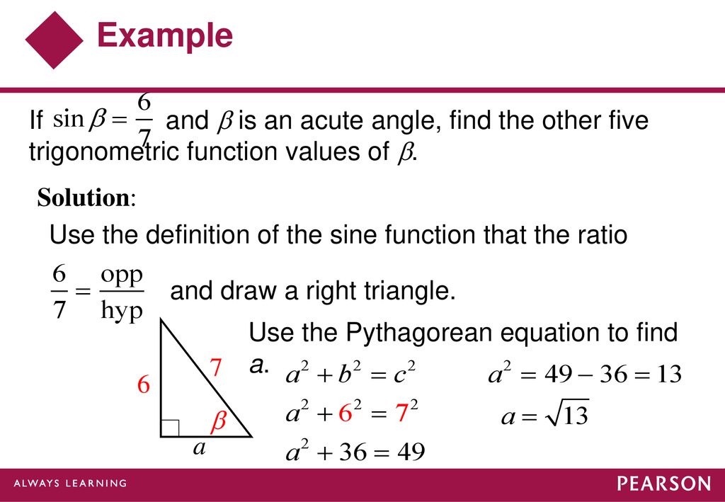 Trigonometric functions of acute angles ppt download