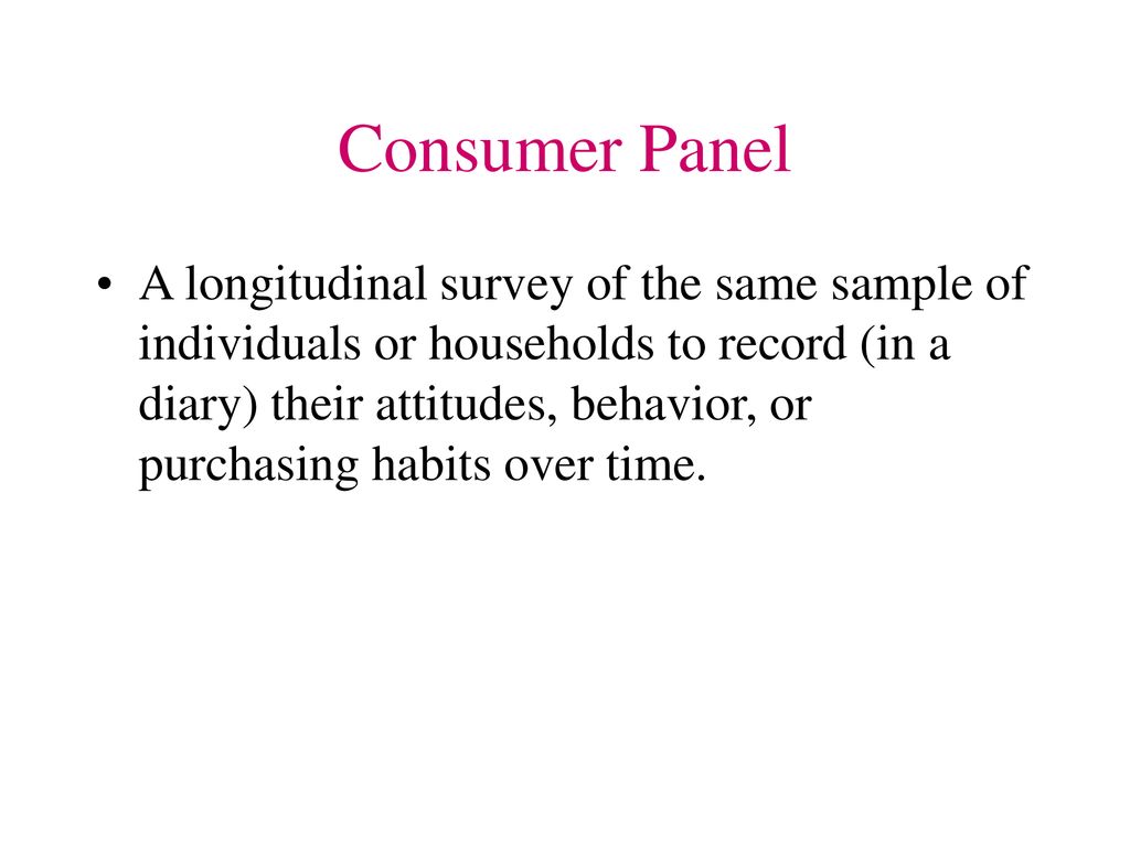 Consumer Panel