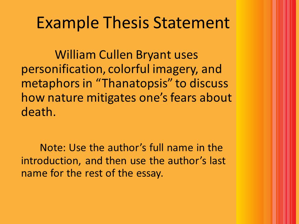 Example Thesis Statement