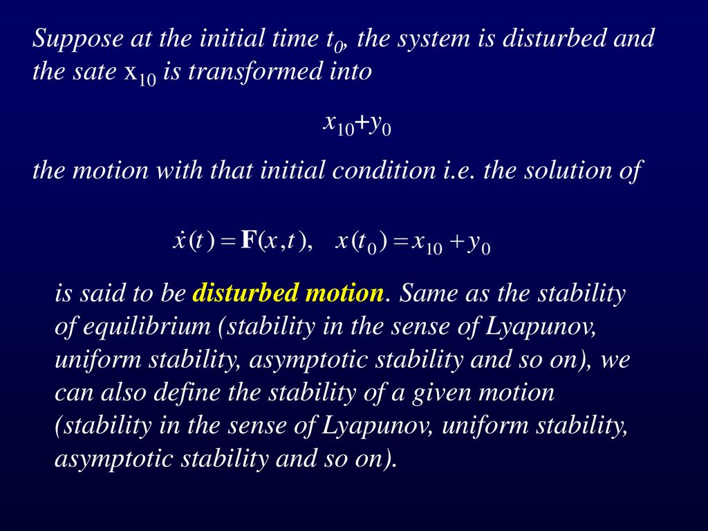 Stability Analysis of Linear Systems - ppt download