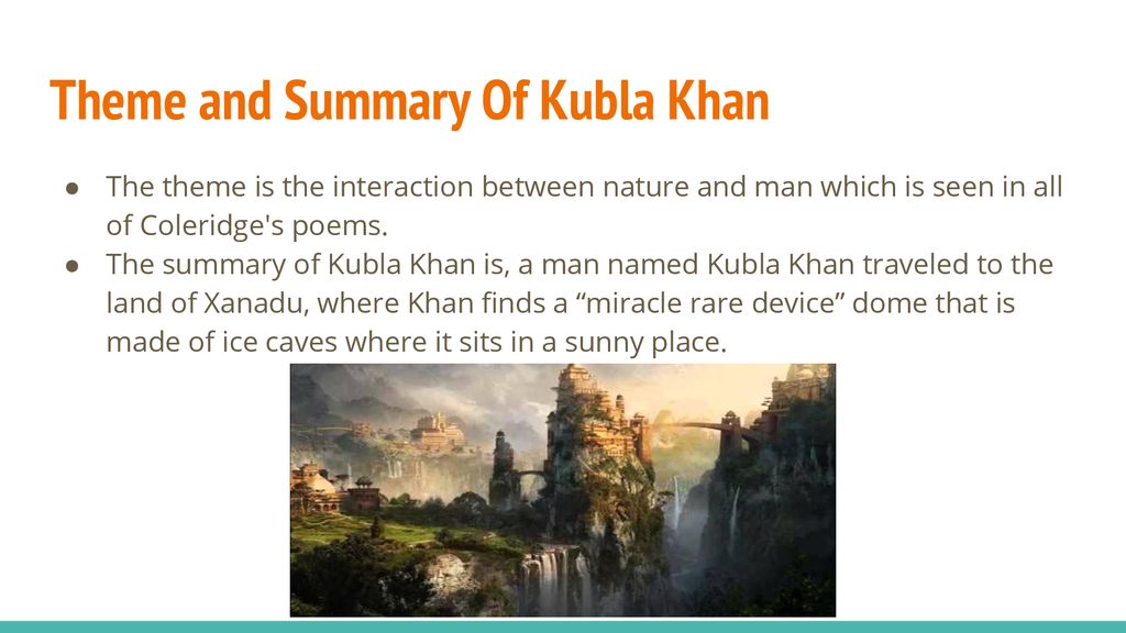 kubla khan literary analysis