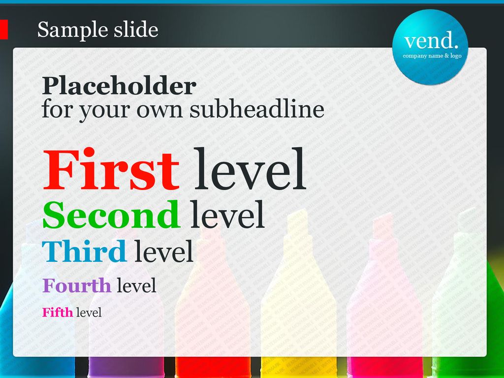 First level Second level Third level Placeholder