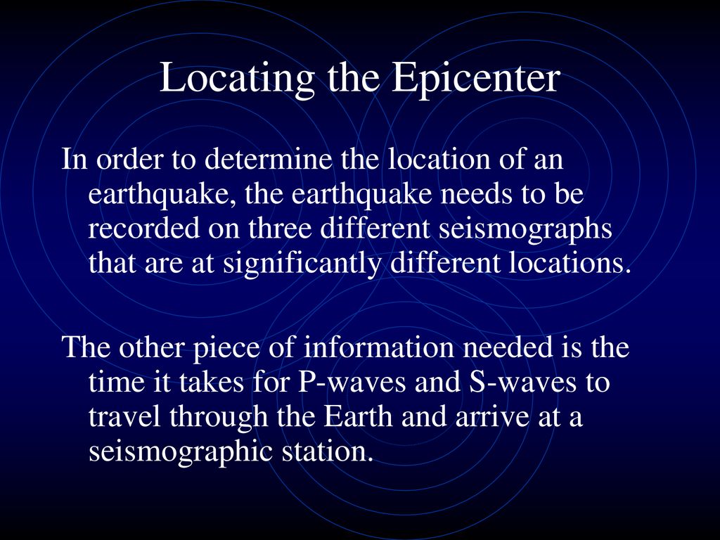 importance of locating earthquake epicenter essay