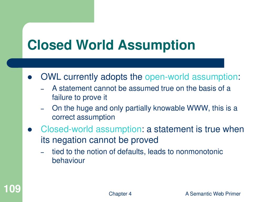 Closed World Assumption