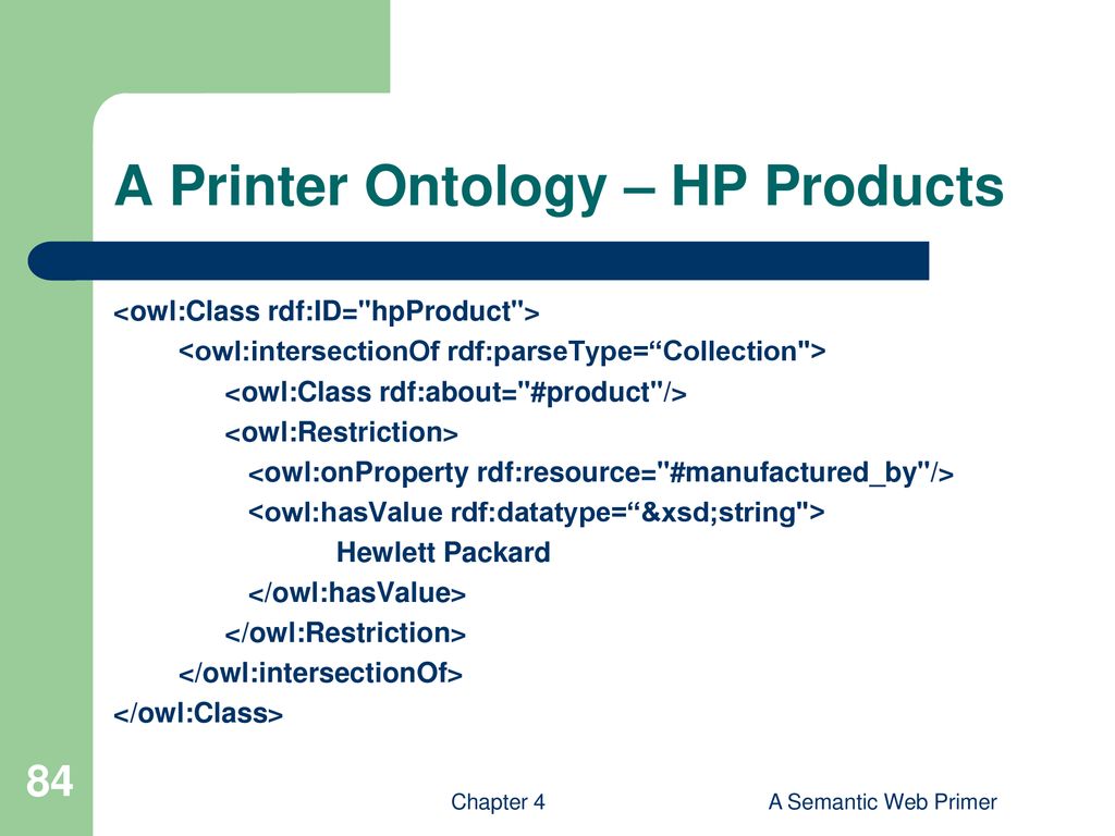 A Printer Ontology – HP Products