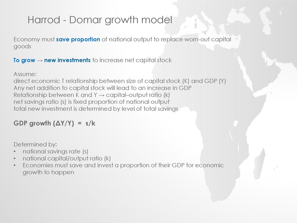 Harrod - Domar growth model