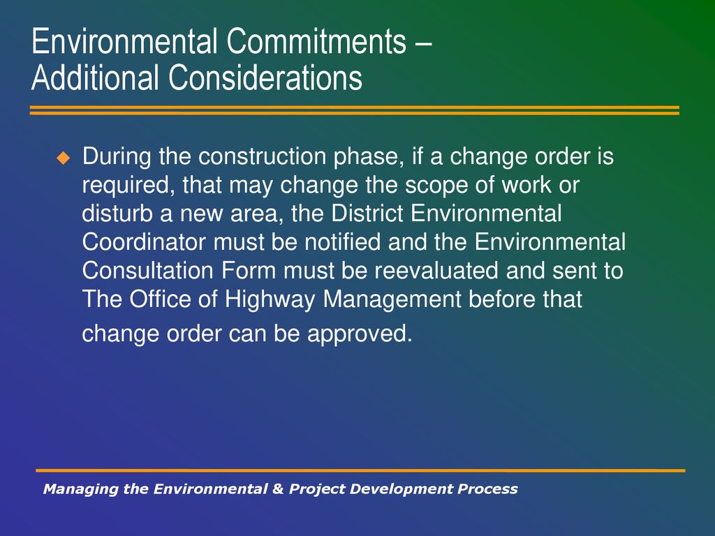 Environmental Commitments - ppt download