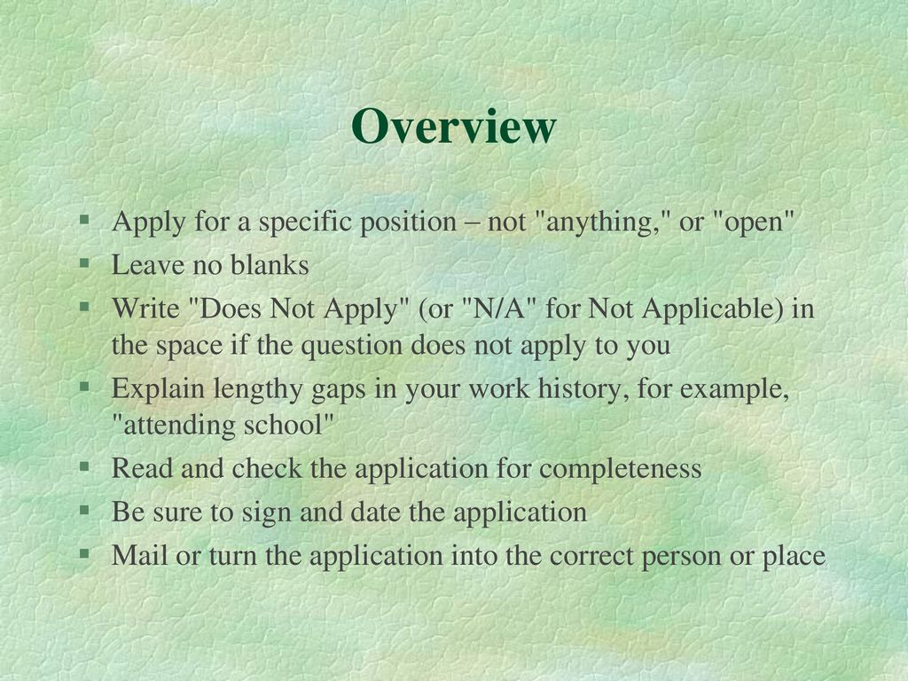 how-to-complete-a-job-application-ppt-download