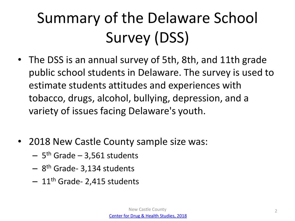 Delaware School Survey County Trend Charts New Castle County ppt download