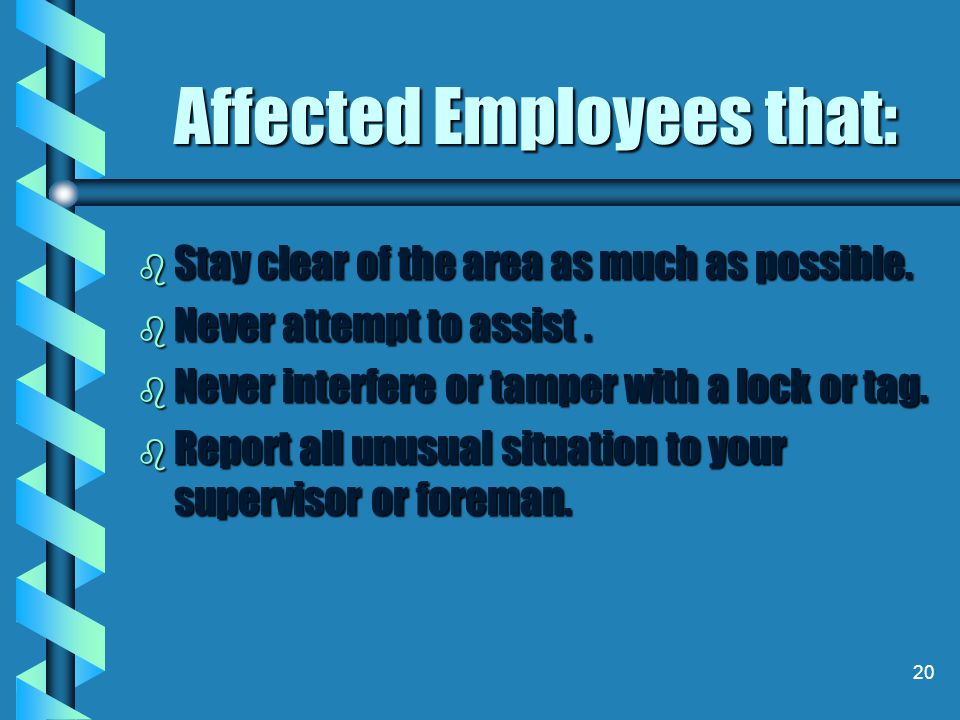 Affected Employees that: