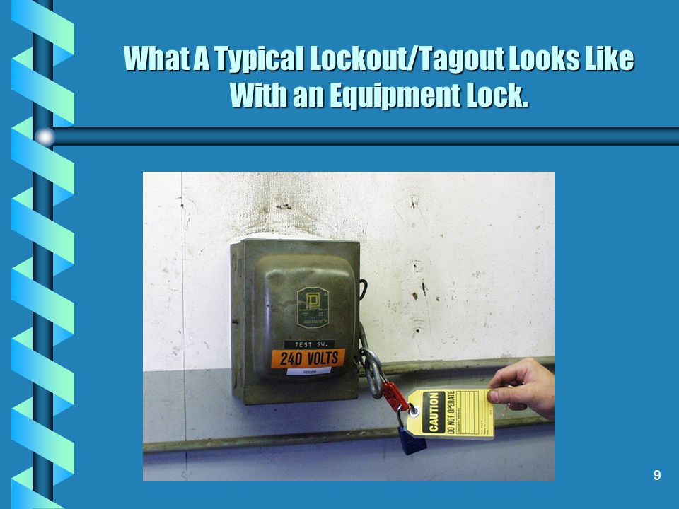 What A Typical Lockout/Tagout Looks Like With an Equipment Lock.