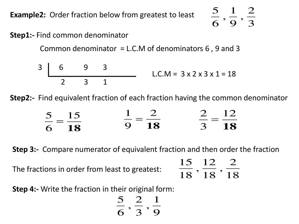 Ordering fractions. - ppt download