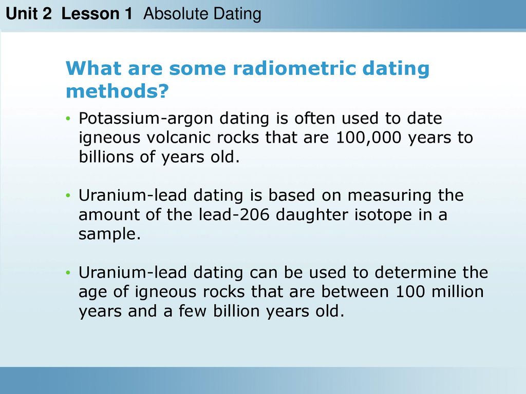 Radiometrische dating isotopen wat te doen als je eerste dating