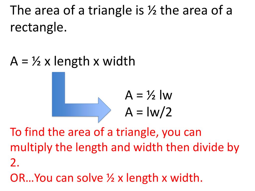 Area of triangles ppt download