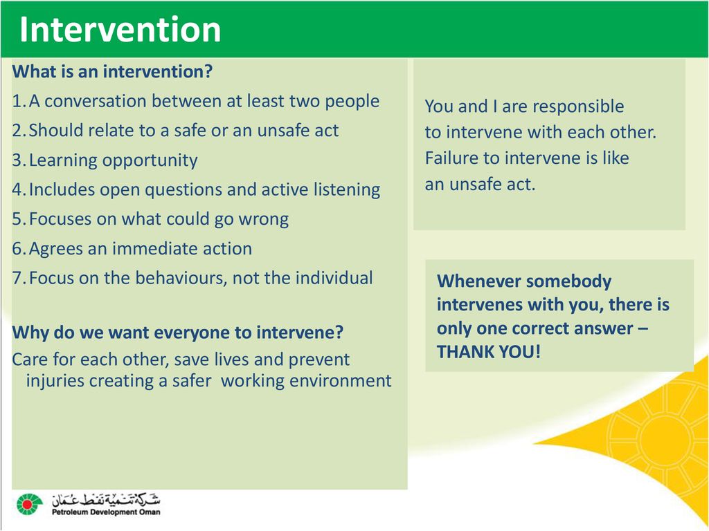 Intervention What is an intervention? - ppt download