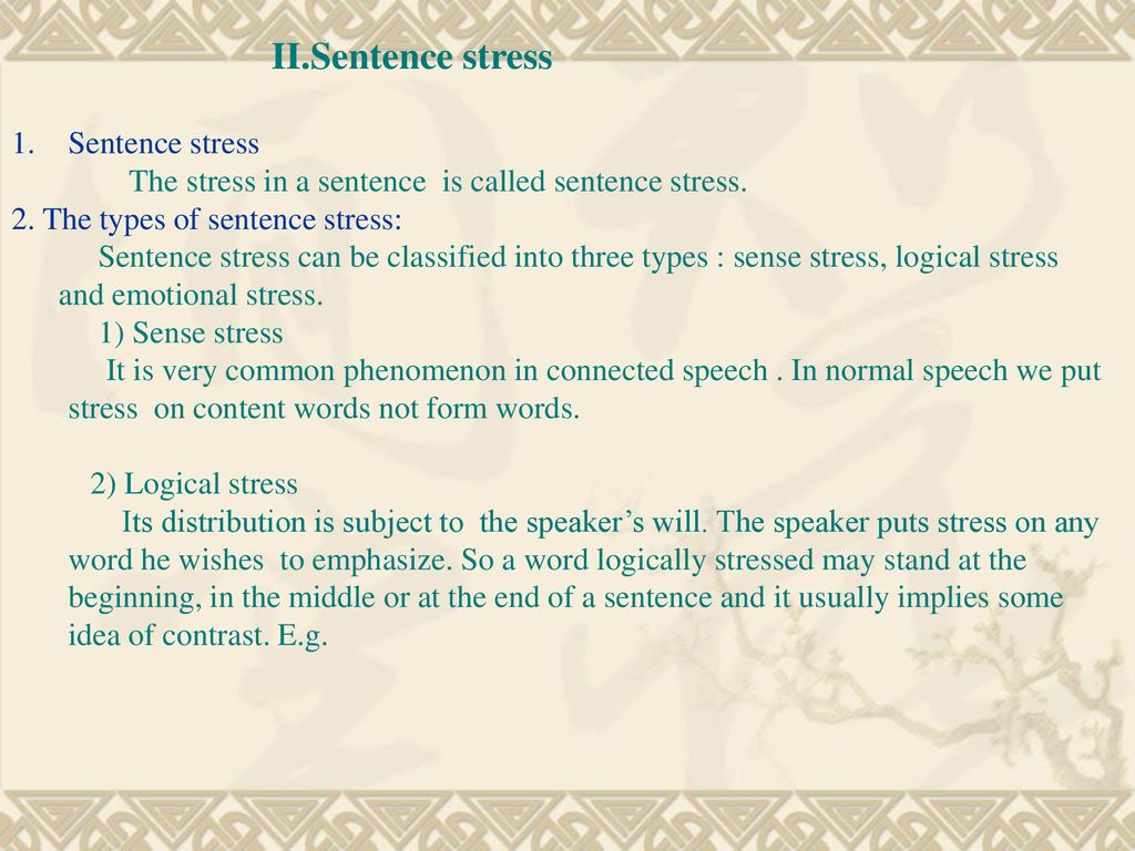 Call of sentences