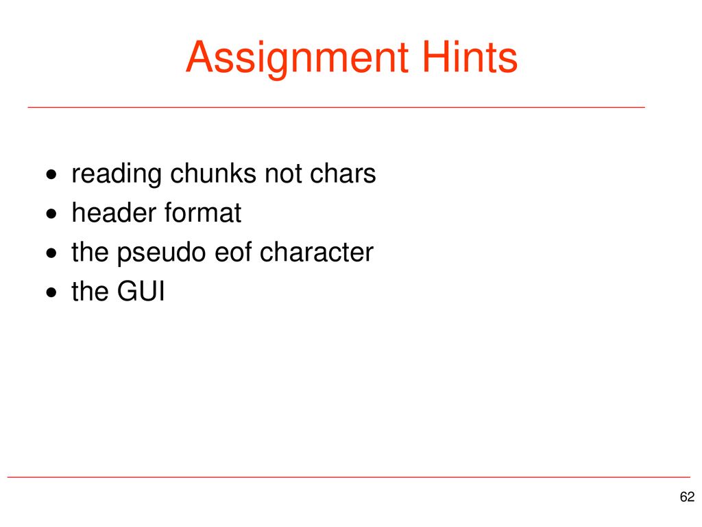 Assignment Hints reading chunks not chars header format