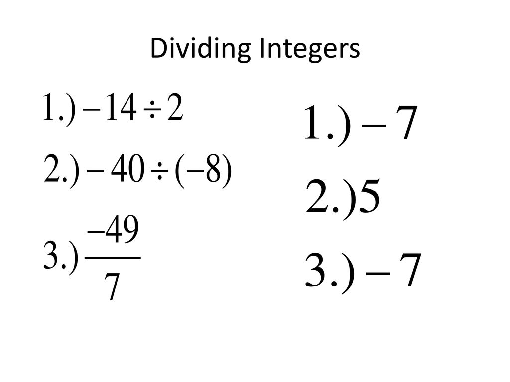 Multiplying and Dividing Integers - ppt download
