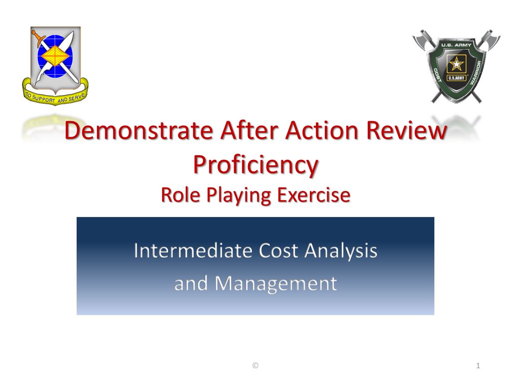 Demonstrate After Action Review Proficiency Role Playing Exercise